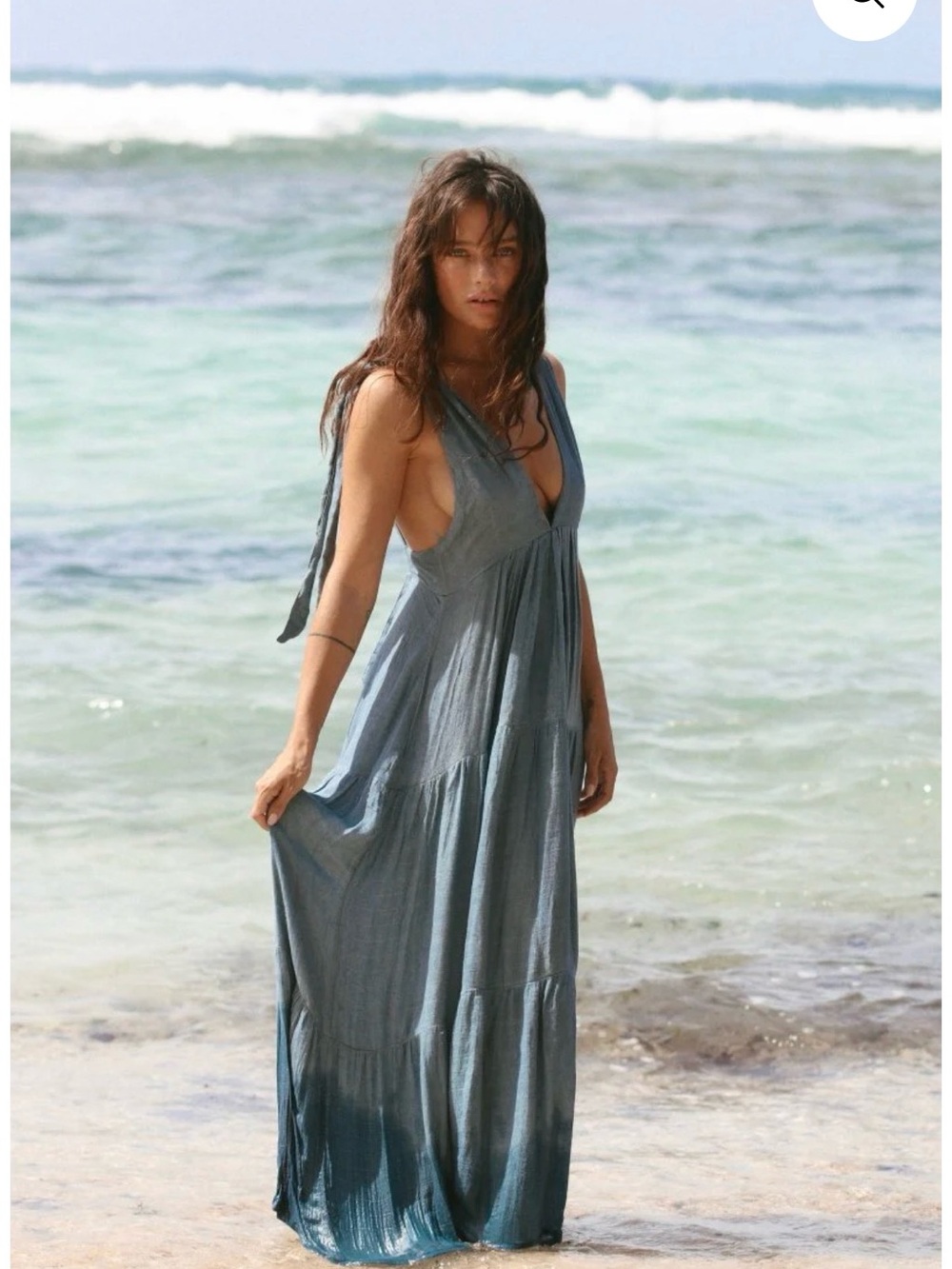 The Silk Co. Olive Maxi Dress XL